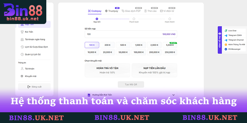 Hệ thống thanh toán và chăm sóc khách hàng